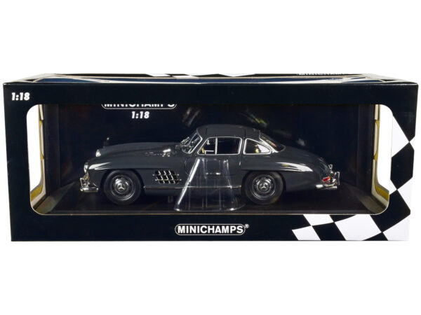 1955 Mercedes-Benz 300 SL W198 Dark Gray Limited Edition to 414 pieces Worldwide 1/18 Diecast Model Car by Minichamps