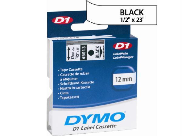 BLACK PRINT/ WHITE TAPE, 1/2 X 23