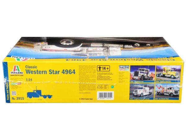 Skill 3 Model Kit Western Star Classic 4964 Truck Tractor 1/24 Scale Model by Italeri