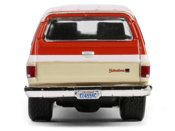 1988 GMC Suburban Sierra Classic C10 "Chevron" Orange and Beige with White Stripes "Chevron Special Edition" Series 1 1/64 Diecast Model Car by Greenlight