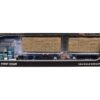Peterbilt 389 36" Flat Top Sleeper with Utility Dual 28.5' Flatbed Trailers with Hay Loads Pacific Blue Metallic with White Stripes 1/64 Diecast Model by DCP/First Gear