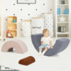 3 Piece Toddlers Climbing Toys Indoor Soft Play Equipment Playset-Grey - Color: Gray