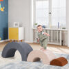 3 Piece Toddlers Climbing Toys Indoor Soft Play Equipment Playset-Grey - Color: Gray
