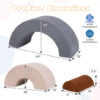 3 Piece Toddlers Climbing Toys Indoor Soft Play Equipment Playset-Grey - Color: Gray