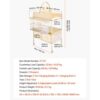 VEVOR Baby Changing Table, Foldable Diaper Change Station with 2 Fabric Drawers, Side Basket & Hanging Rod, Adjustable Height Portable Changing Table with Lockable Wheels & 2 Star Toys, Light Beige